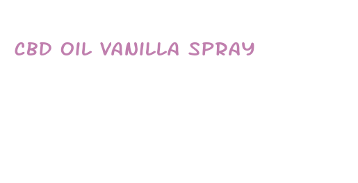 cbd oil vanilla spray