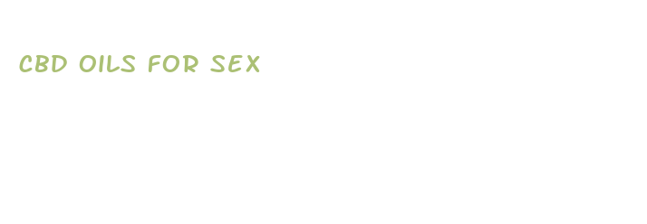 cbd oils for sex