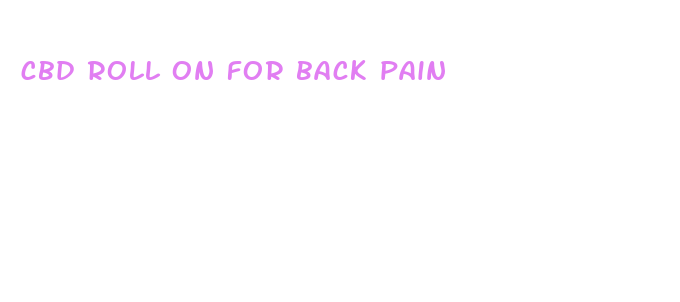 cbd roll on for back pain