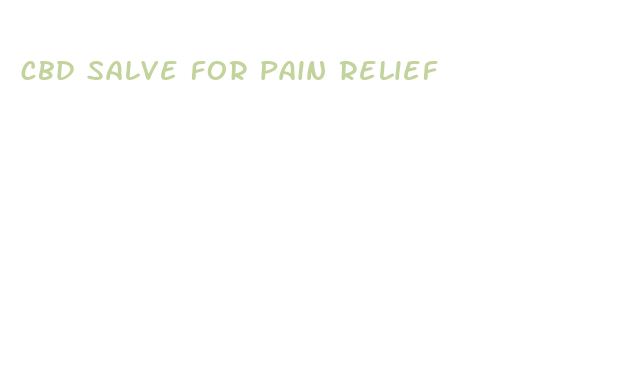 cbd salve for pain relief