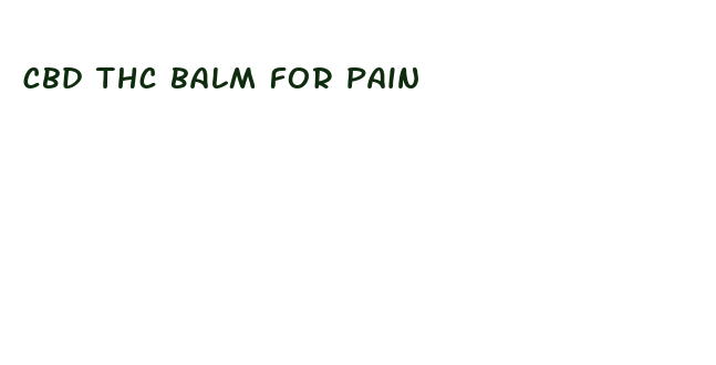 cbd thc balm for pain