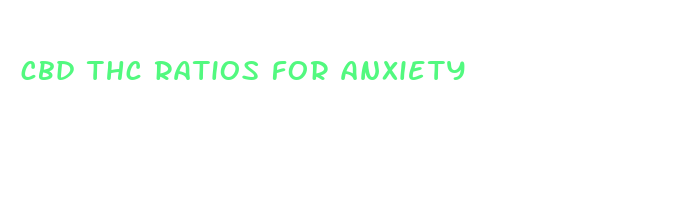 cbd thc ratios for anxiety