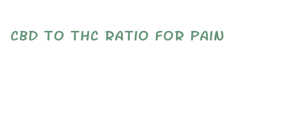 cbd to thc ratio for pain