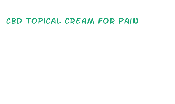 cbd topical cream for pain