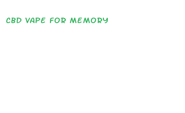 cbd vape for memory