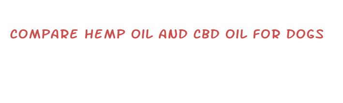 compare hemp oil and cbd oil for dogs