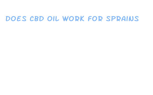 does cbd oil work for sprains