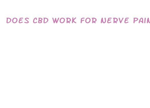 does cbd work for nerve pain