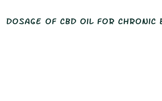 dosage of cbd oil for chronic back pain