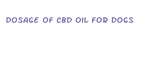 dosage of cbd oil for dogs