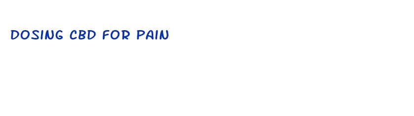 dosing cbd for pain