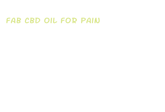 fab cbd oil for pain