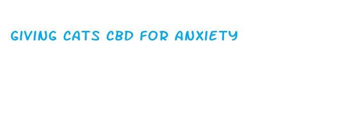 giving cats cbd for anxiety