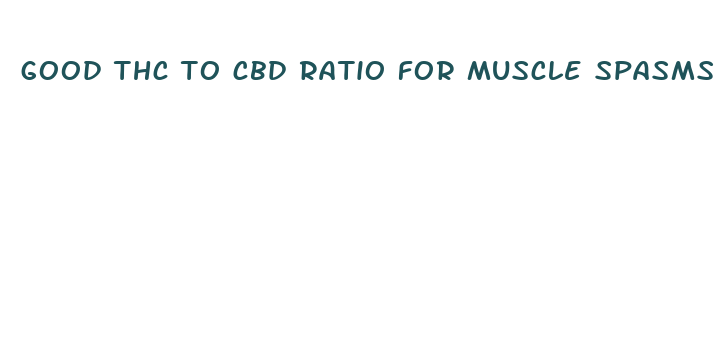 good thc to cbd ratio for muscle spasms