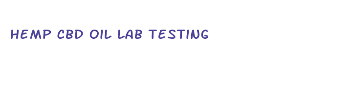 hemp cbd oil lab testing