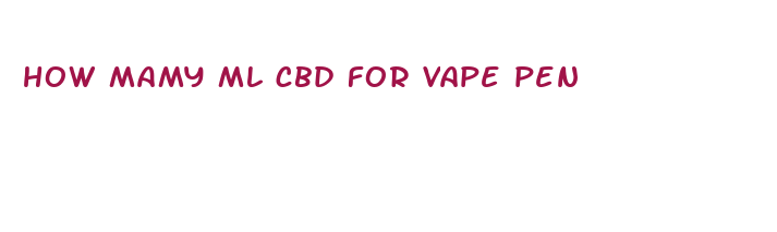 how mamy ml cbd for vape pen