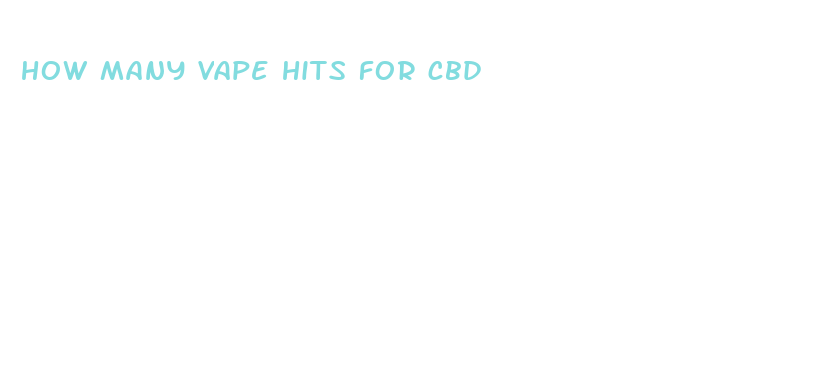 how many vape hits for cbd