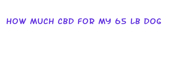 how much cbd for my 65 lb dog