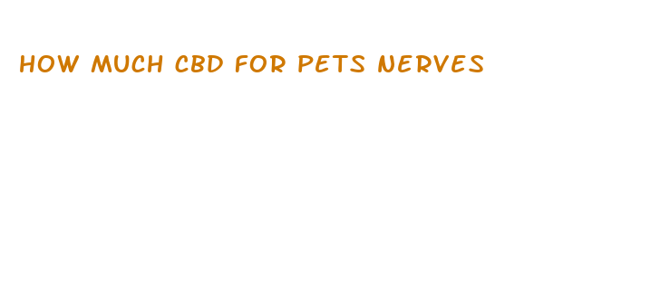 how much cbd for pets nerves