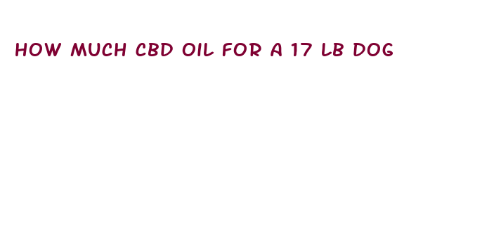 how much cbd oil for a 17 lb dog