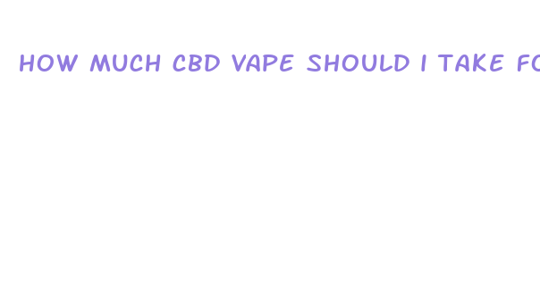 how much cbd vape should i take for anxiety