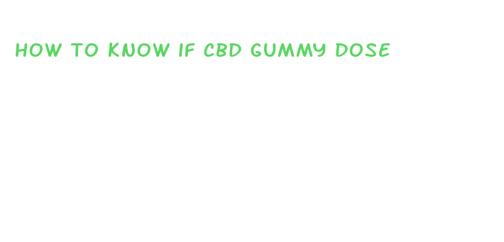 how to know if cbd gummy dose