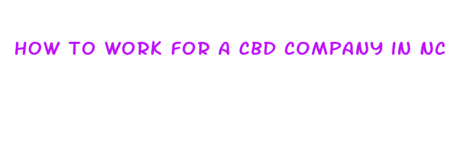 how to work for a cbd company in nc