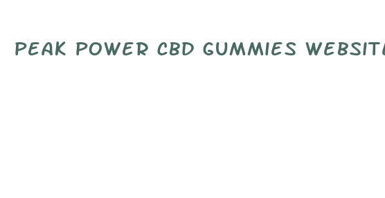 peak power cbd gummies website