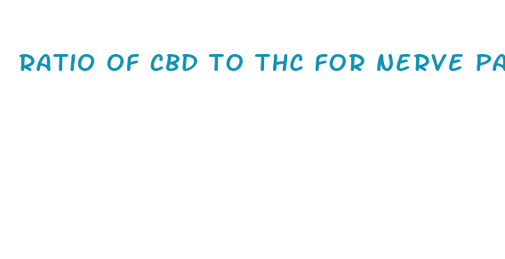 ratio of cbd to thc for nerve pain