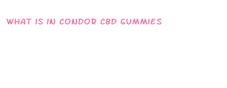 what is in condor cbd gummies