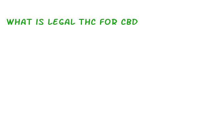 what is legal thc for cbd