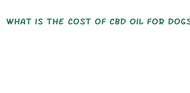 what is the cost of cbd oil for dogs