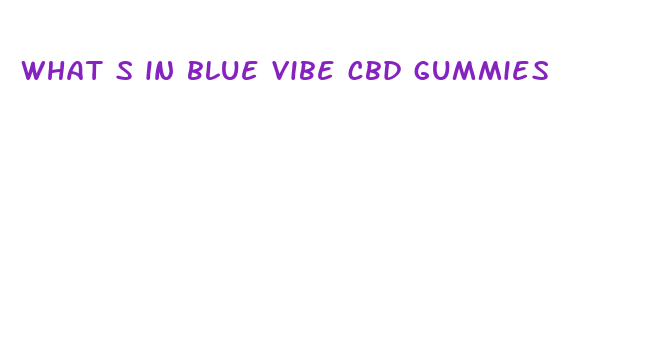 what s in blue vibe cbd gummies