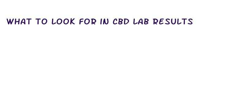 what to look for in cbd lab results