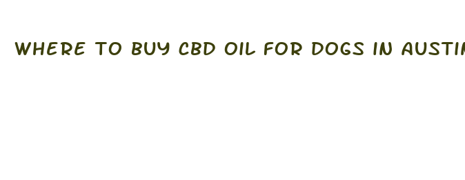 where to buy cbd oil for dogs in austin