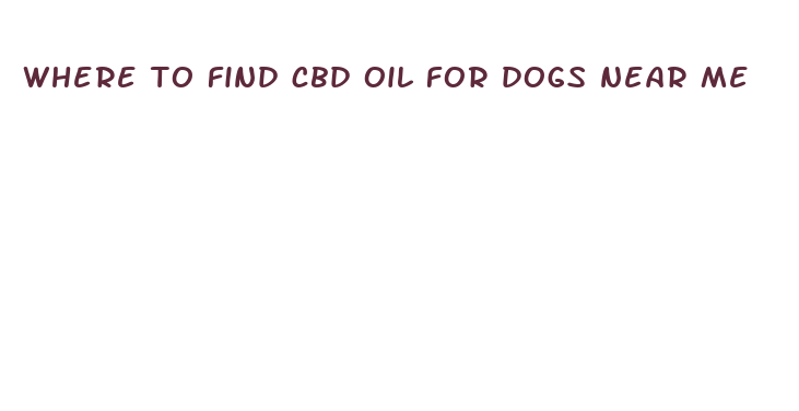 where to find cbd oil for dogs near me