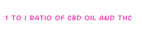 1 to i ratio of cbd oil and thc