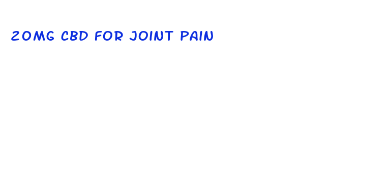 20mg cbd for joint pain