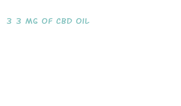 3 3 mg of cbd oil