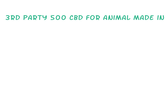 3rd party 500 cbd for animal made in denver