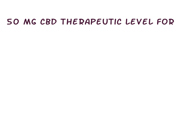 50 mg cbd therapeutic level for