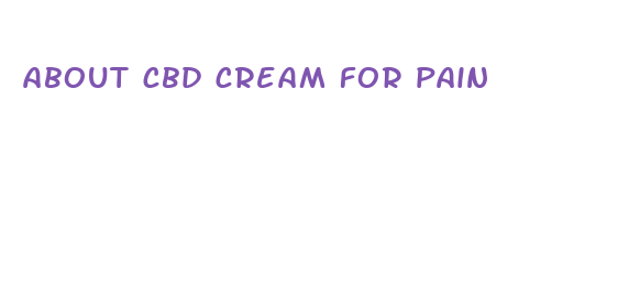 about cbd cream for pain