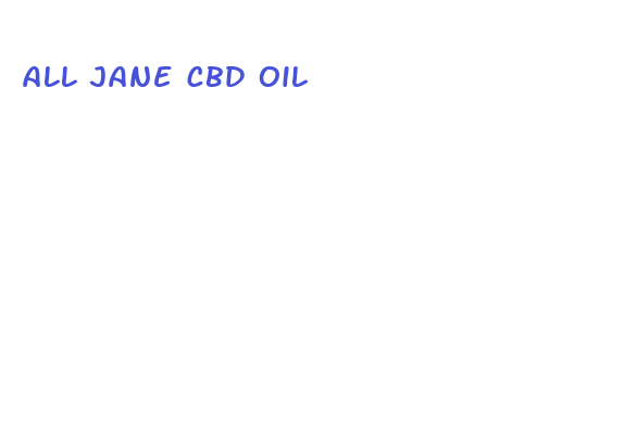 all jane cbd oil