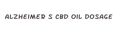 alzheimer s cbd oil dosage