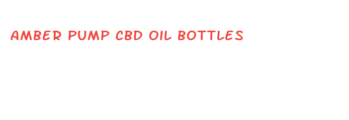 amber pump cbd oil bottles