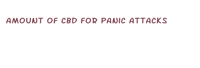 amount of cbd for panic attacks