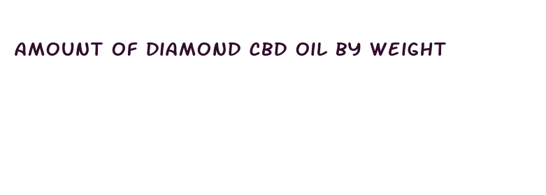 amount of diamond cbd oil by weight