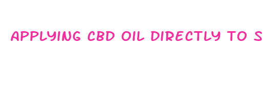 applying cbd oil directly to skin cancer