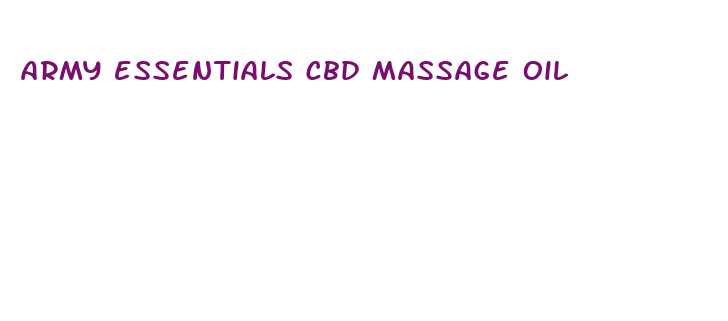 army essentials cbd massage oil