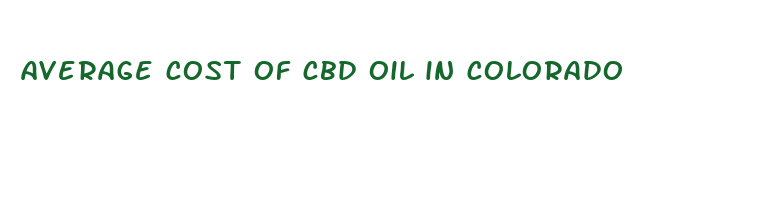 average cost of cbd oil in colorado